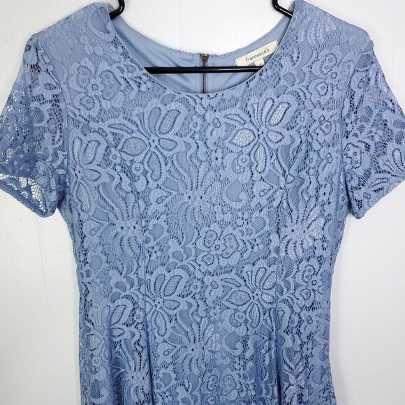 Francesca Dress Womens S A Line Fit Flare Flirty Cinderella Mesh Lined Blue - Picture 3 of 10